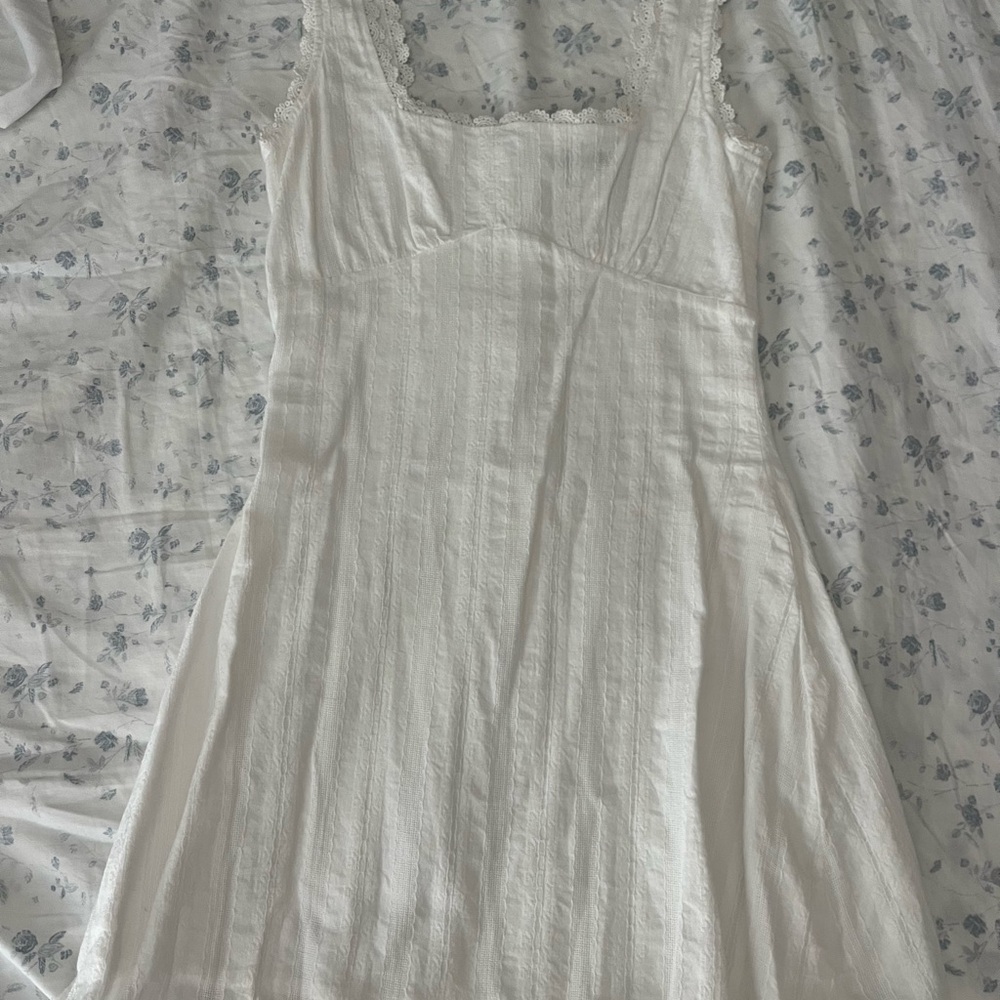 Princess Polly White Lace Trim Dress